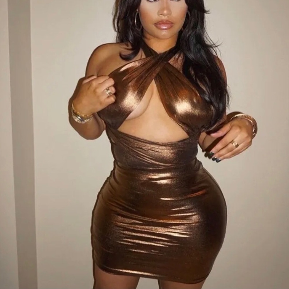 Sheer Sexy Cross Halter Dress